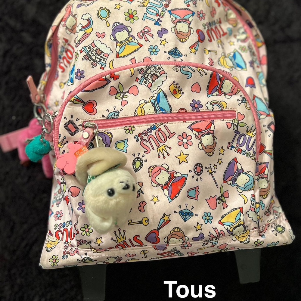 Tous Kids Backpack with Pink and Multicolor Print